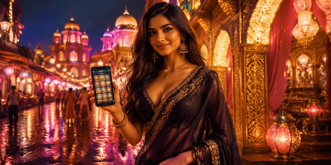 User placing cricket bets on mobile in busy Mumbai market